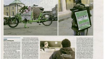 Sul Corriere Romagna la storia di Adriano Musetti, ideatore di EcoBm: la startup riminese che si occupa di consegne merci in bicicletta.