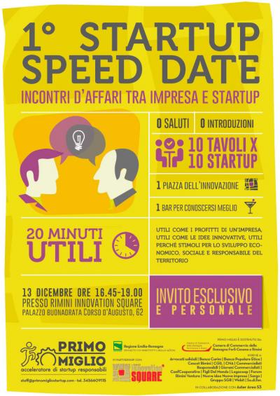  startup speed date primo miglio dic 2017